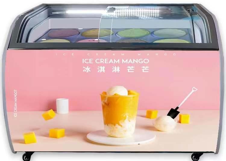 Wooden Grade Popsicle Cabinet Freezer Ice Cream Refrigerator Showcase Display