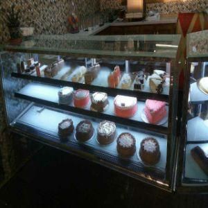 New Design Curved Glass Cake Display Refrigerator Showcase