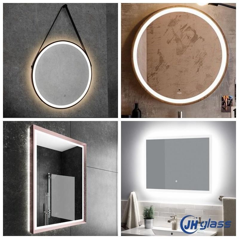 Oval Beveled Polished Frameless Wall Mounting Vanity Cosmetic Make up Dressing Mirror for Bathroom & Bedroom