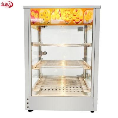 Cooking Machines Automatic Industrial Heating Panel Glass Food Pastry Display Warmer Showcase