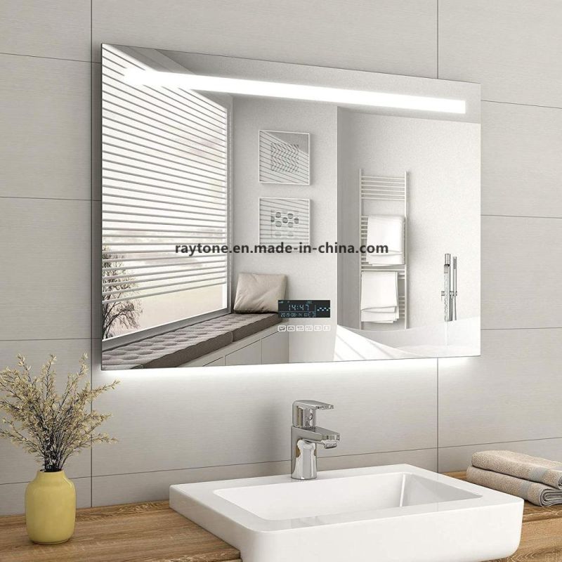 Leitai Round Illuminated Feature LED Backlit Bathroom Mirror with Bluetooth Speaker