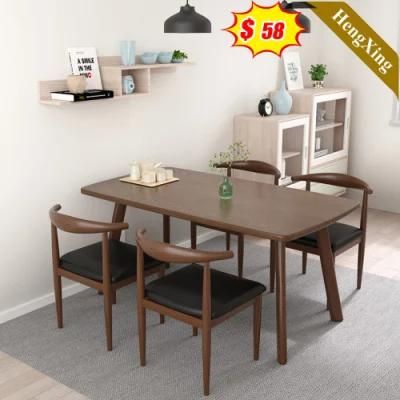 Modern Design Furniture Melamine Cover Desktop Dining Table Set for Dining Room