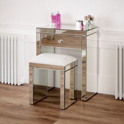 2021 Compact HS Glass Home Furniture Vanity Table with Mirror