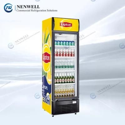 Tempered Single Glass Door Upright Cooler Showcase for Beverage (NW-LG430)