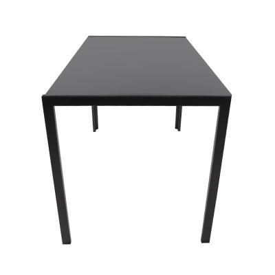 Modern Hot Simple Style High Strength Glass Black Dining Table