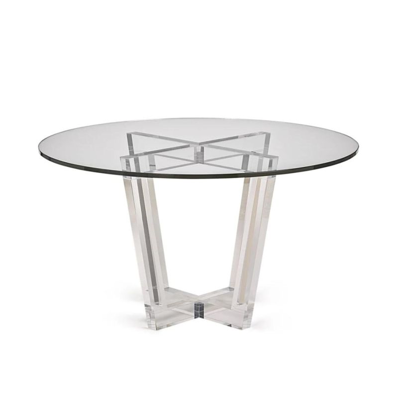 2018 Latest Creative Design Multipurpose Clear Acrylic 2 Shelves Nightstand Acrylic Computer Desk Glass Coffee Table