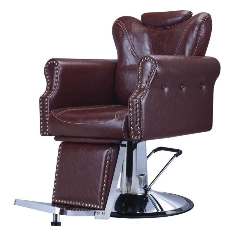 Hl-9296 Salon Barber Chair for Man or Woman with Stainless Steel Armrest and Aluminum Pedal