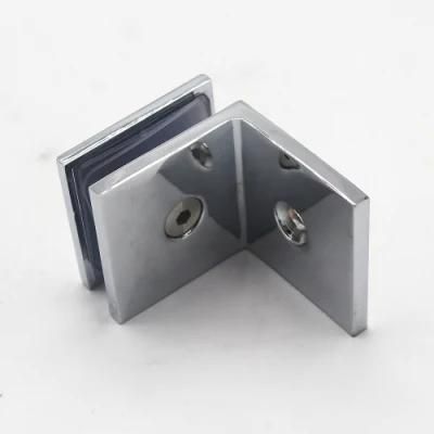 Bathroom Right Angle 90 Degrees Unilateral Glass Holder Clamps