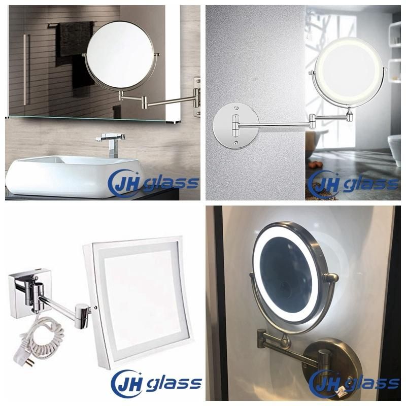 6′′ 8" Double Side Hotel Bathroom Makeup Magnifying Arm Mirror for Home Hotel Bathroom