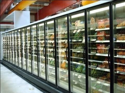 High Level Quality with 10 Doors Supermarket Glass Display Refrigerator, Beverage Upright Display Cooler, Cold Drink Showcase
