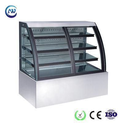 Countertop Curve Glass Gateau Cookie Pastry Dessert Chocolate Display Cabinet Cake Showcase (KT750AF-S2)