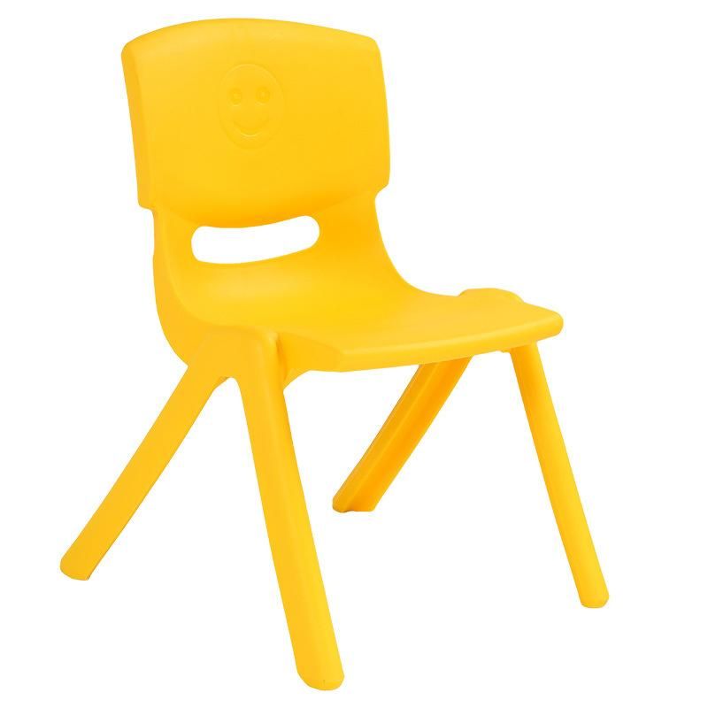 Wholesale Furniture Thickened Plastic Kindergarten Bench Frosted Backrest Dining Chair