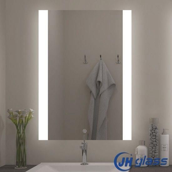 Modern Decorative Hotel Bathroom Illuminated Rectangle LED Mirror with Touch Sensor