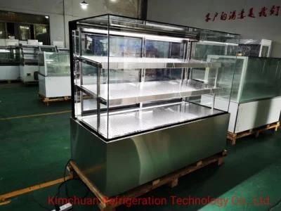 Stainless Steel Marble Base Cake Display Showcase Chiller Display with CE Approved