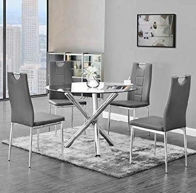 New Modern Living Room New Design Best Selling Low Price Special Round Glass Dining Table