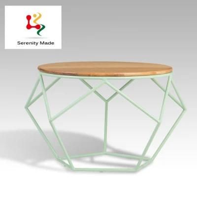 Geometry Metal Base Glass Top Coffee Table for Commercial Restaurant Use