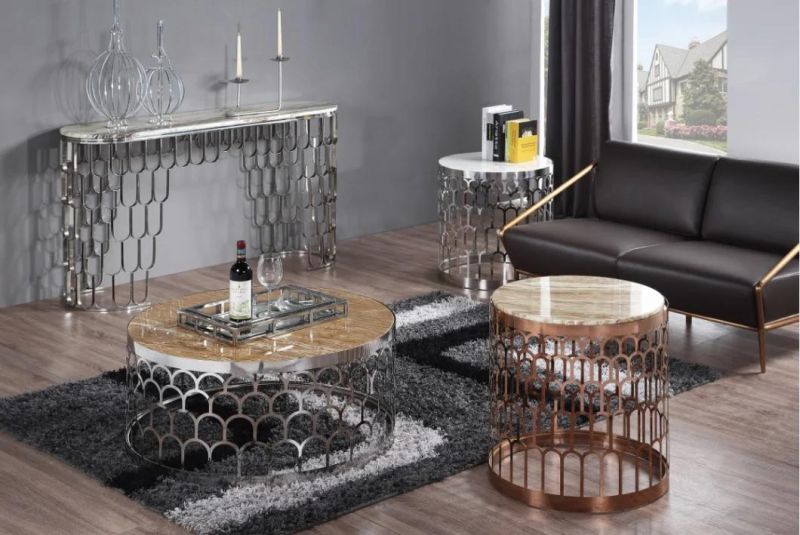 New Design Marble Coffee Table Set for Home Restaurant Furniture