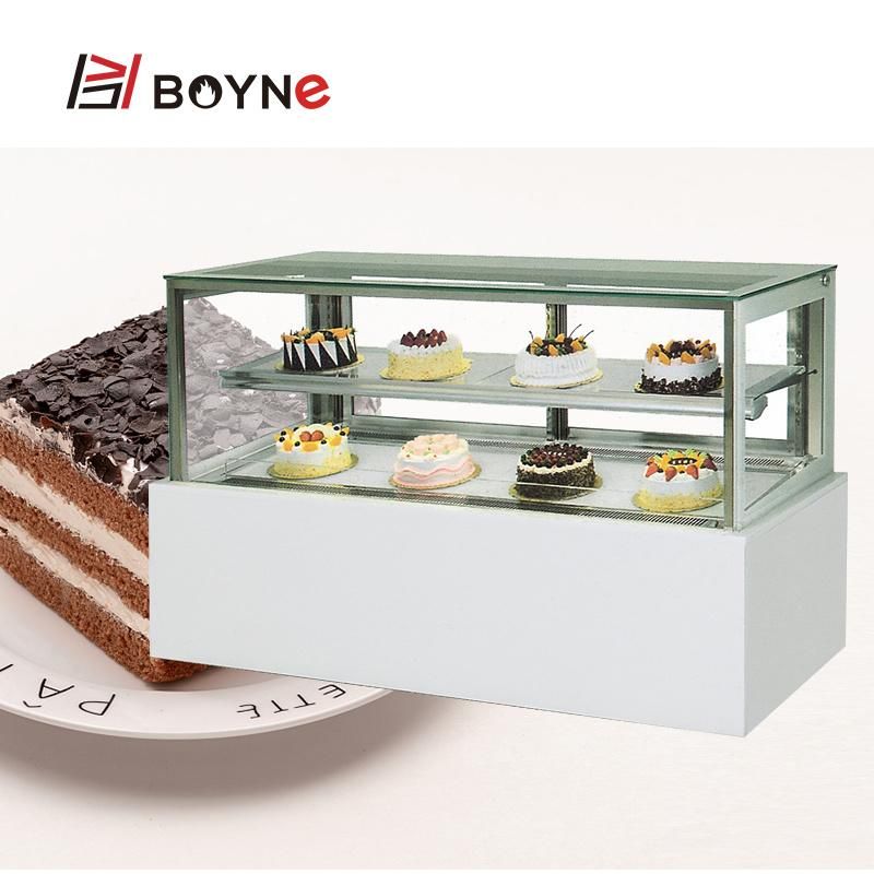 Commercial Bakery Shop Two Layers Cake Display Showcase