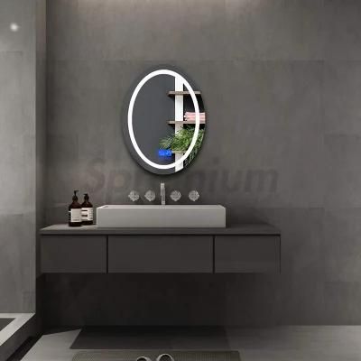 LED Smart Wall Mirror Time Display Bathroom Mirror Wholesale LED Bathroom Backlit Wall Glass Vanity Mirror Tube Strip