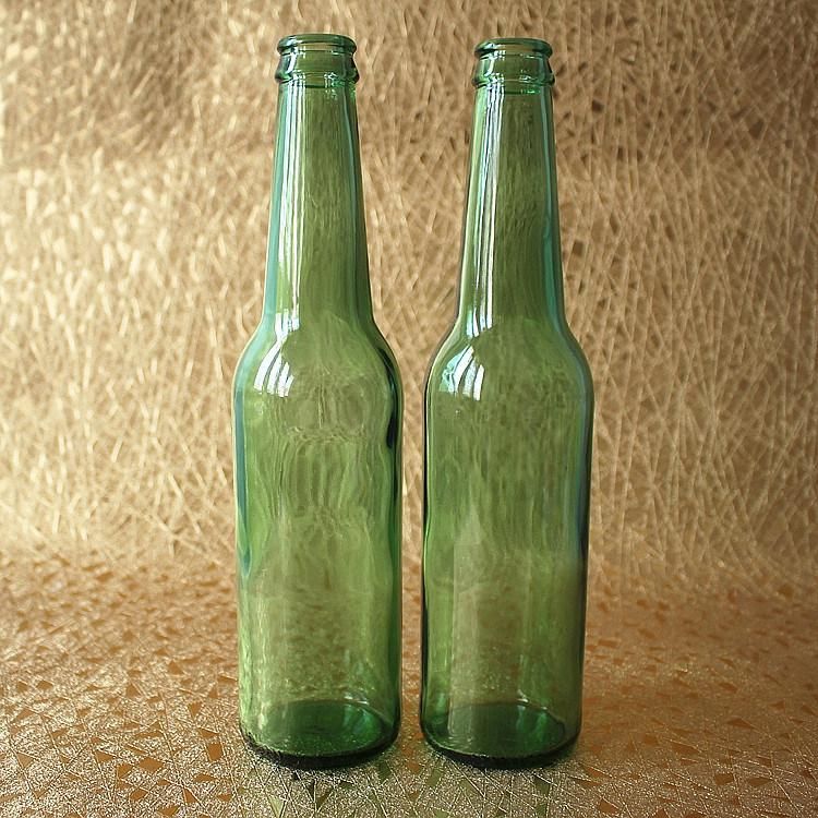 330ml Emerald Beer Bottle Empty Bottle Beverage Glass Bottle Refined Beer Bottle Wine Cabinet Decorative Wine Bottle Glassware