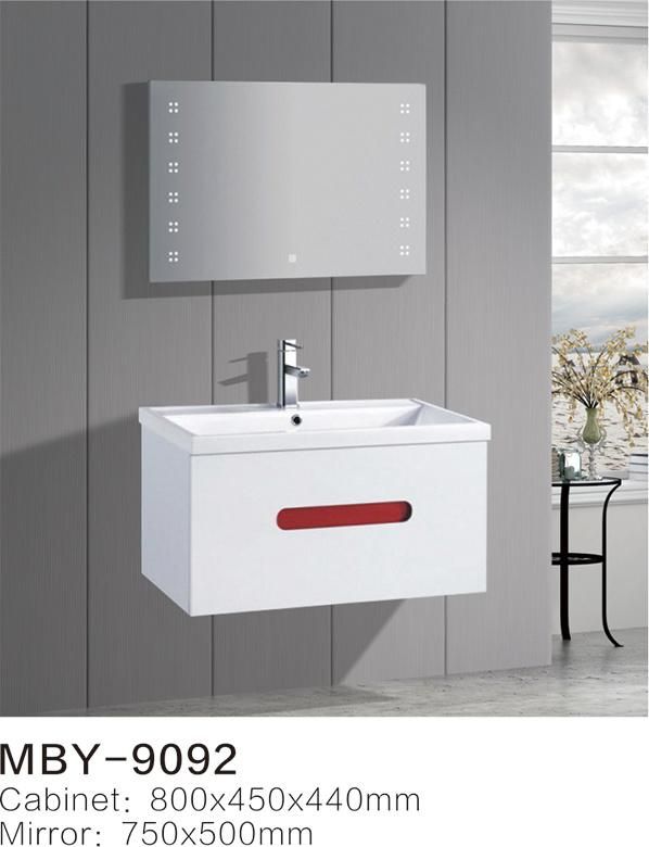 UK PVC Bathroom Cabinet with LED Mirror