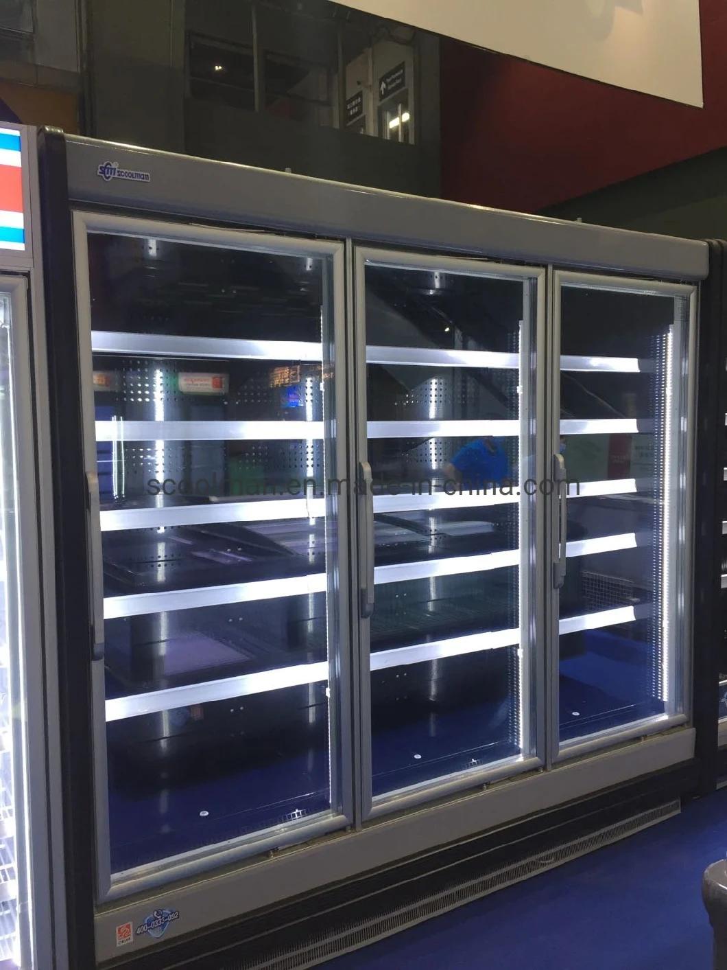 Beverage Vertical Glass Door Showcase Drinks Display Chiller