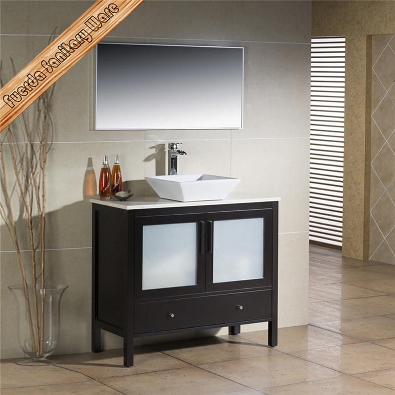 Free Standing Glass Door Bathroom Vanity