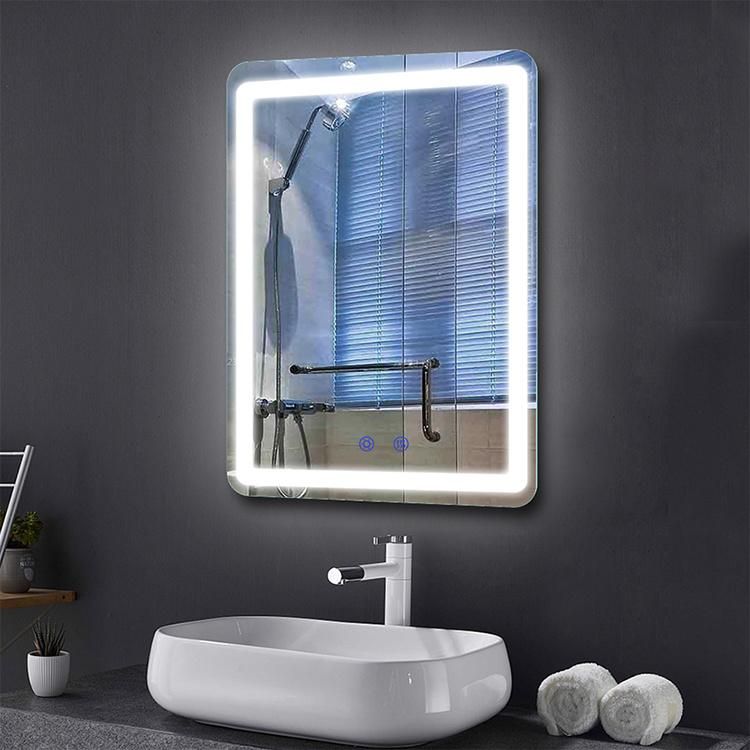 Wholesale Smart Household LED Bathroom Wall Mounted Furniture Mirror with Touch Screen Anti-Fog