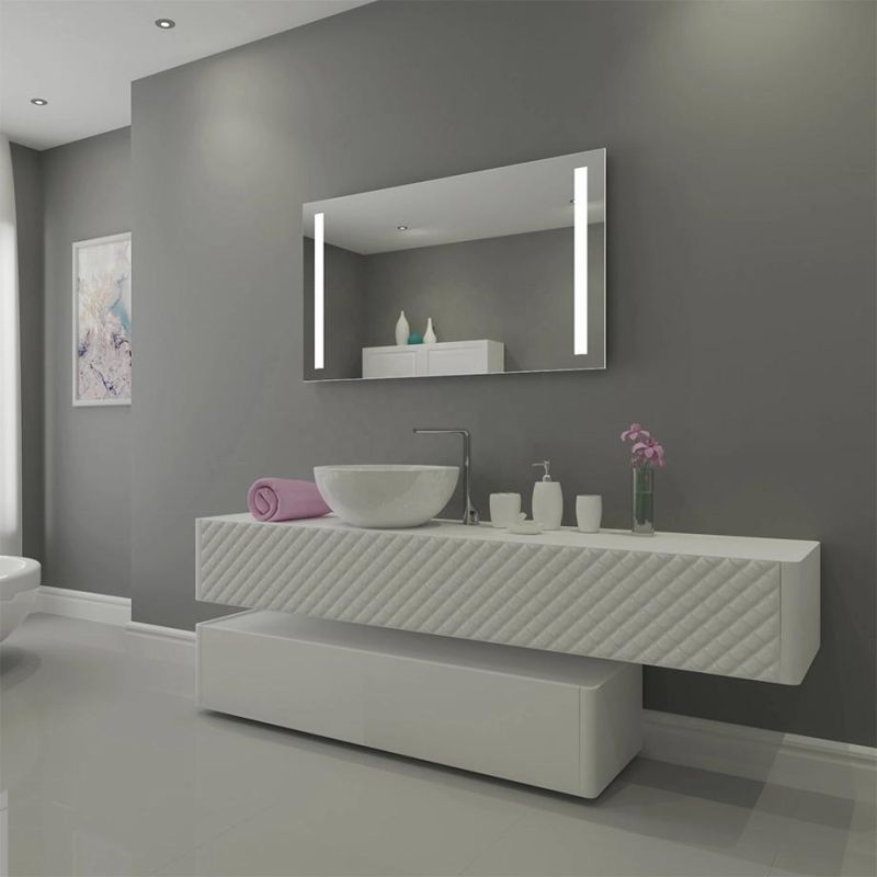 GS Lighted Shaving Mirror Bathroom Furniture Livingroom Hair Salon Mirror Illuminated LED