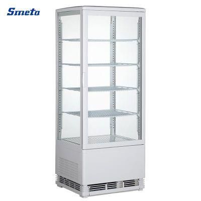 Smeta Glass Door Beverage Cooler Mini Fridge Cake Chiller Display Showcase