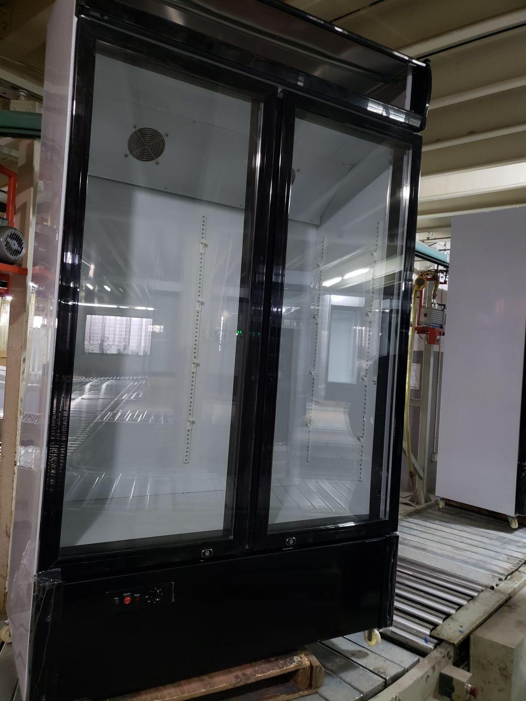 Low Price Vertical Beverge Refrigerator Single Glass Door Display Freezer Showcase Cooler