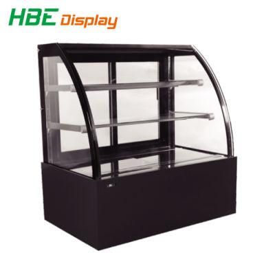2~8 Degree Cake Cabinet Cooler with Curved Glass