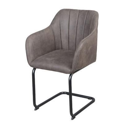 Modern Sofa Chair Metal Frame Fabric Cushion Living Room Velvet Upholstery Leisure Chair Furniture