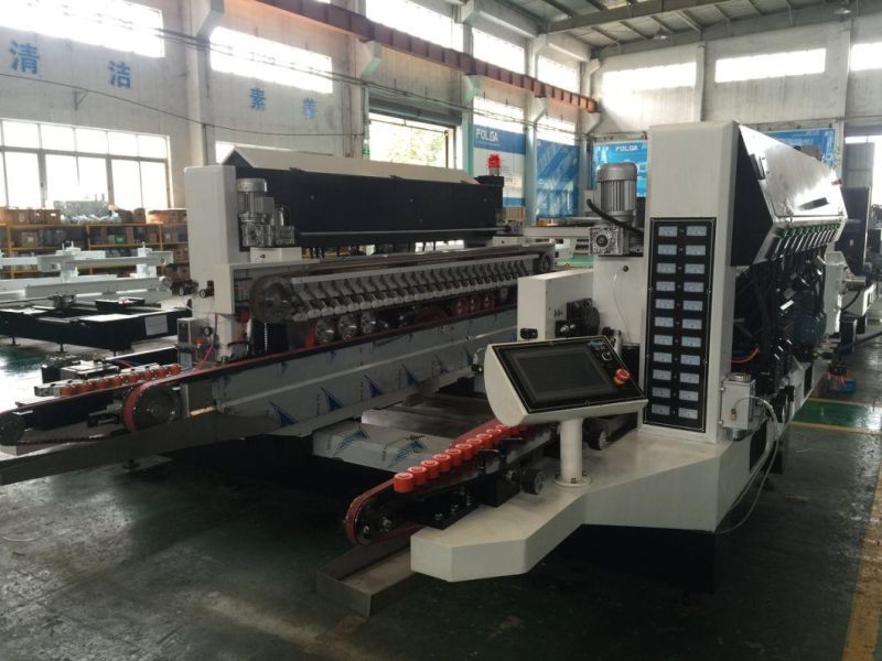 Glasino PLC Control Glass Double Side Edging Machine Production Line 20 Motors