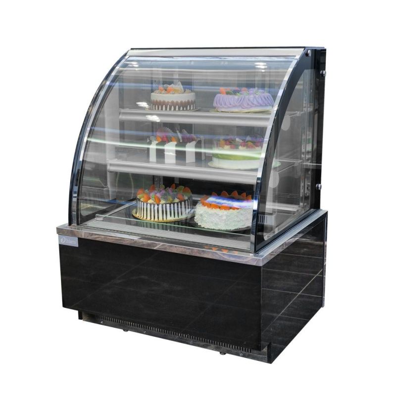 900mm Glass Door Showcase for Ice Cream with Pan