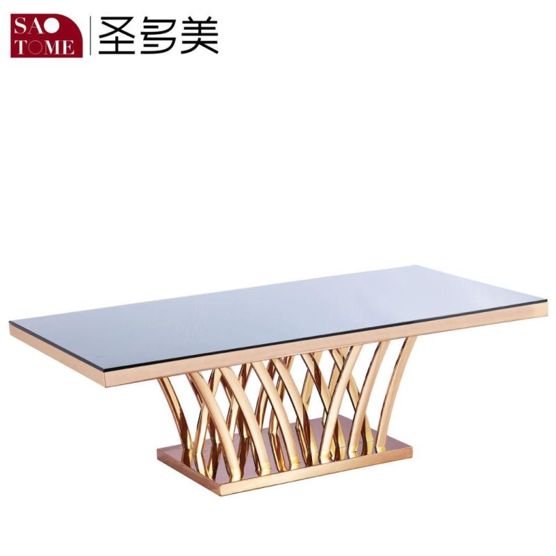 Modern Popular Stainless Steel Glass Coffee Table