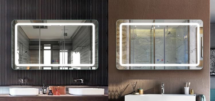 3000K-5000K Bathroom Mirror LED Mirror with Defogger with Touch Sensor