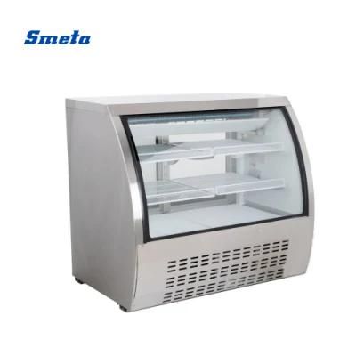 Smeta OEM 546L Double Curve Glass Door Food Cooler Meat Deli Display Showcase