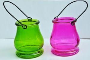 Hot Sell Glass Jar Lantern Candle Holders for Halloween Festival