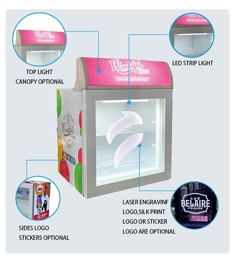 Hotel 55L Upright Display Freezer Ice Cream Showcase (SD-55)