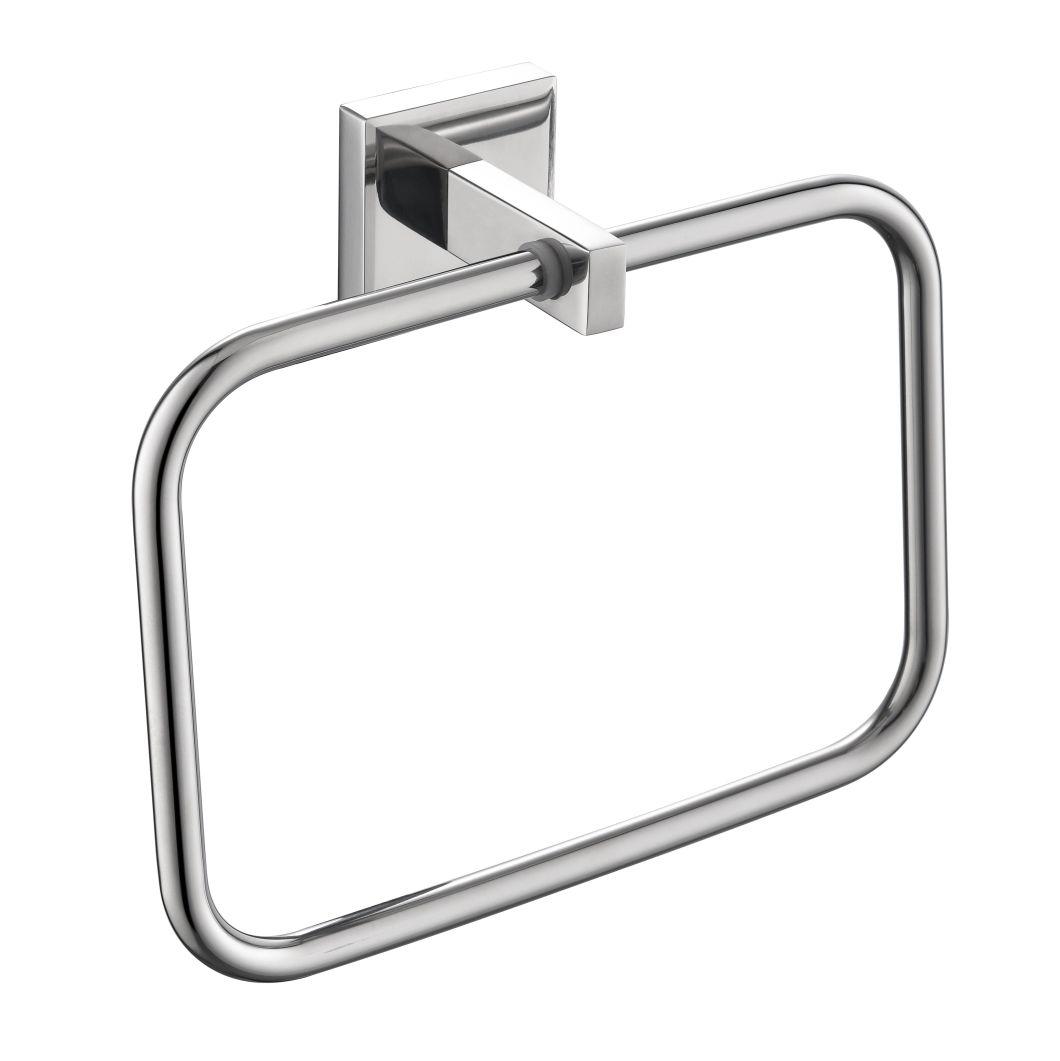304# Stainless Steel Mirror Polished Glass Shelf One Layer Shelf Bathroom Clothes Shelf