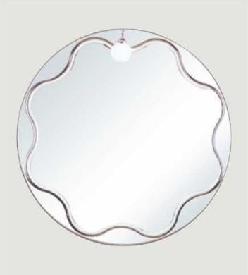 New Product Stainless Steel Flower Pattern Bathroom Sliver Mirror with Light