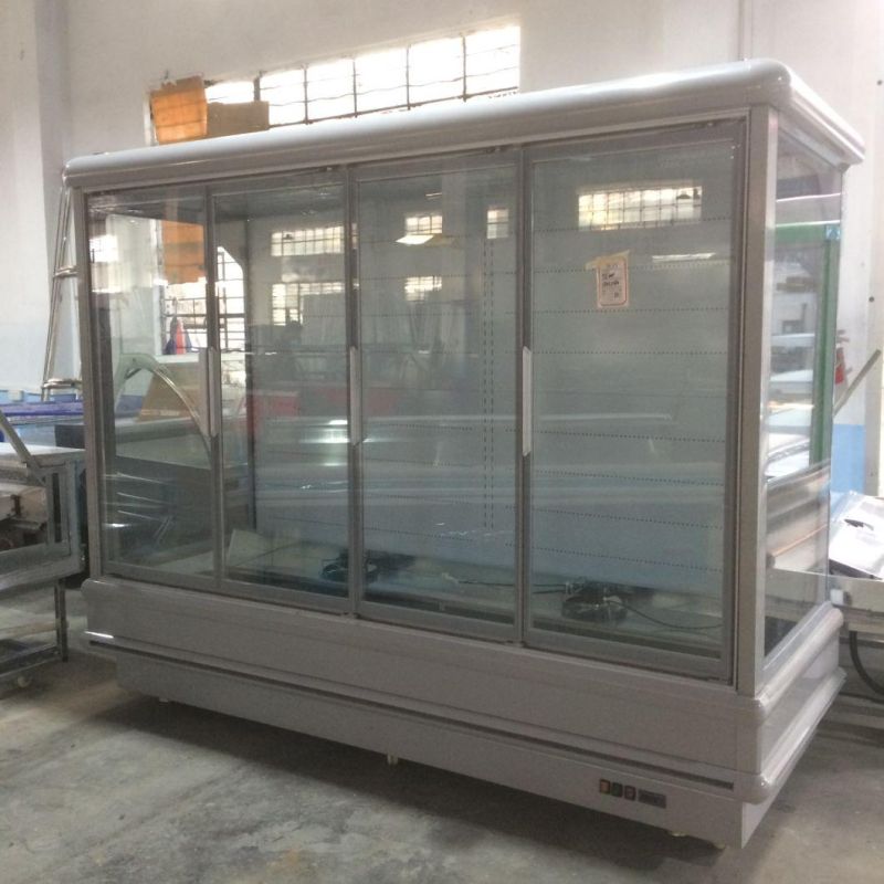 Green&Health Refrigeration Upright Glass Door Multideck Refrigerated Cabinet