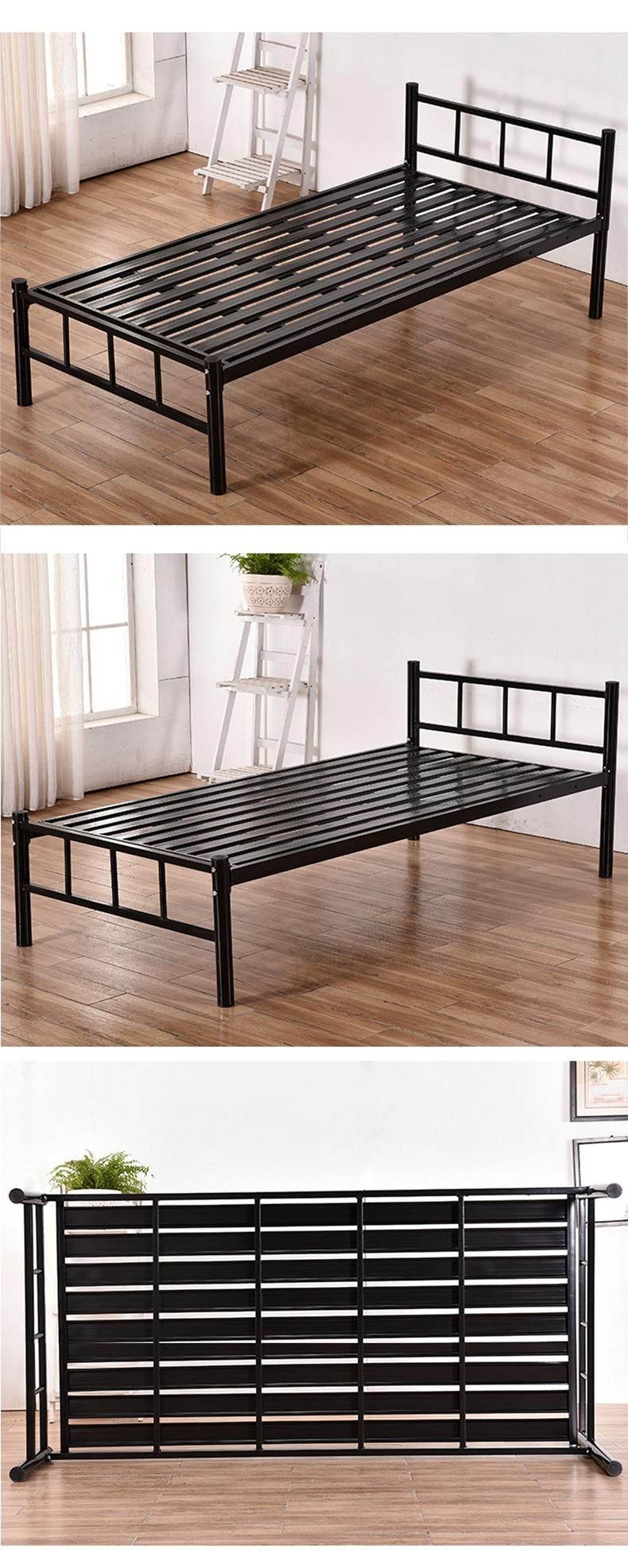 Fashion Metal Bed Furniture Wrought Iron Metal Bed Design for Bedroom-Apartment-Loft Supplier