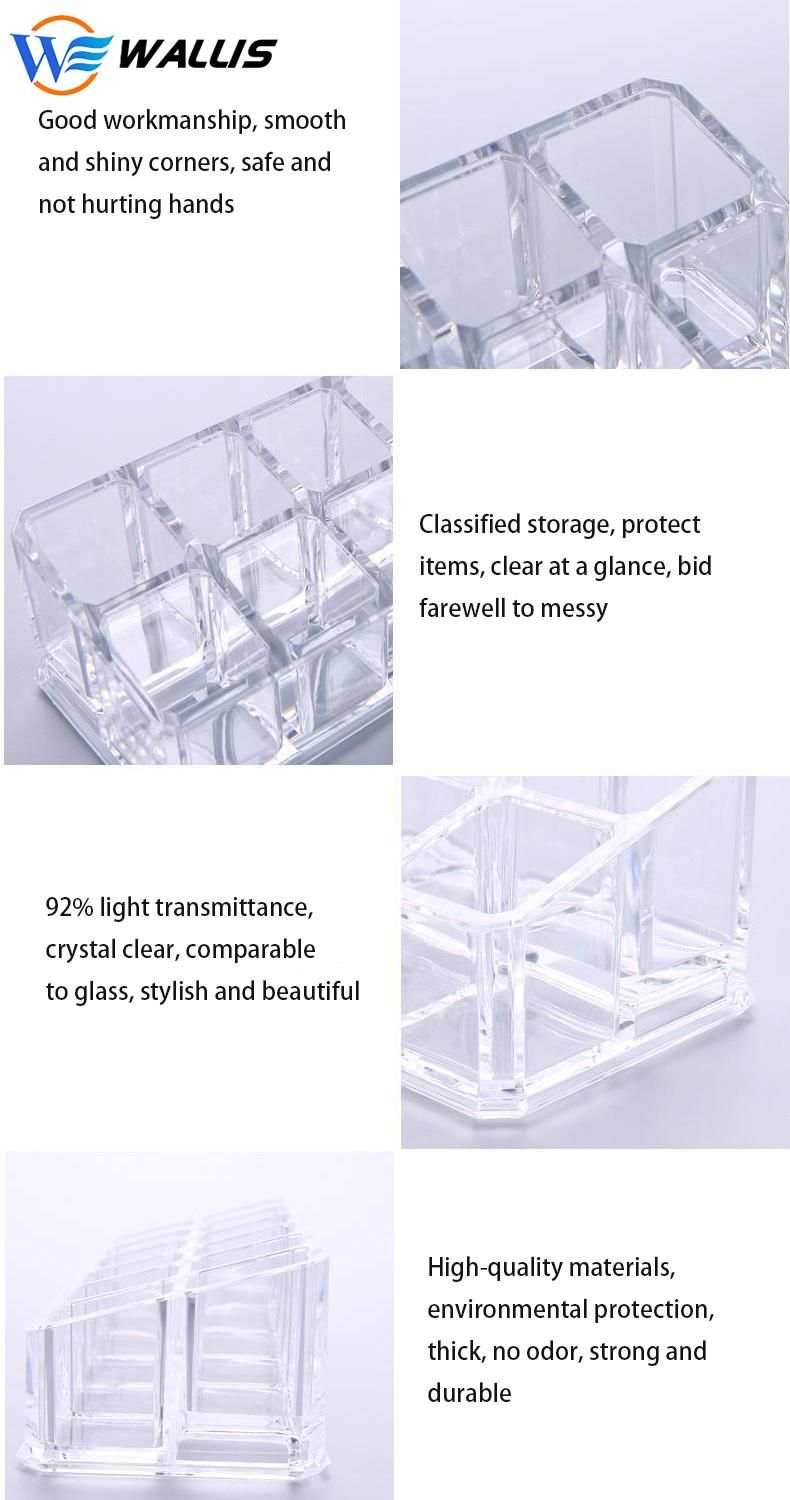 12 Hole Acrylic Lipstick Stand Lattice Display Stand Lipstick Small Cosmetic Storage Box Display