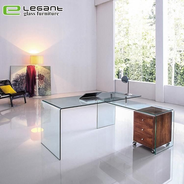 Rectangular Tempered Glass Dining Table with Stainless Steel Base