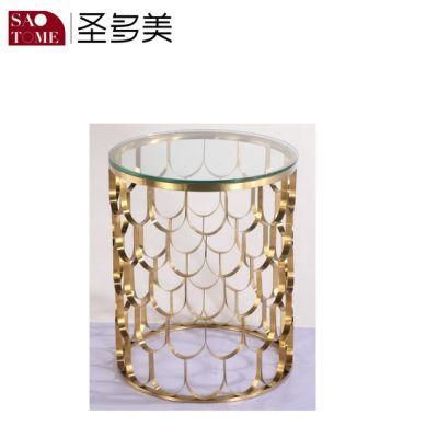 Modern Popular New Stainless Steel Glass End Table