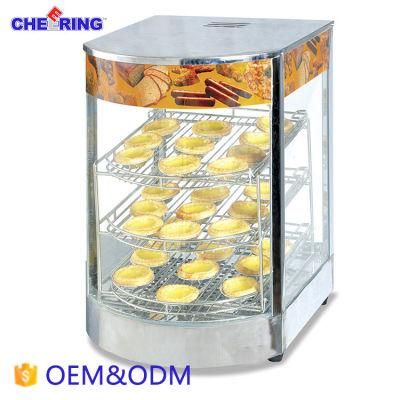 Commercial Glass Egg Tart &amp; Food Warming Showcase