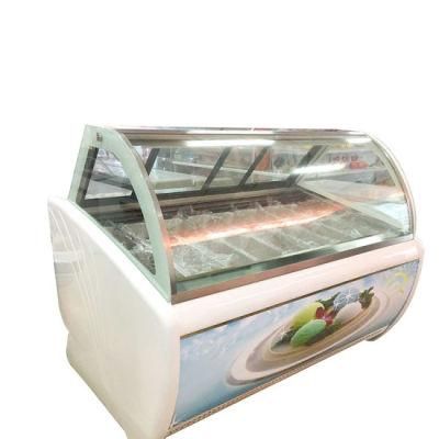 High Quality Supermarket Merchandise SS304 Deep Cooling Ice Cream Showcase
