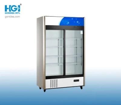 Glass Door Upright Showcase with Fan Cooling and 577L Volume LC-1000yx